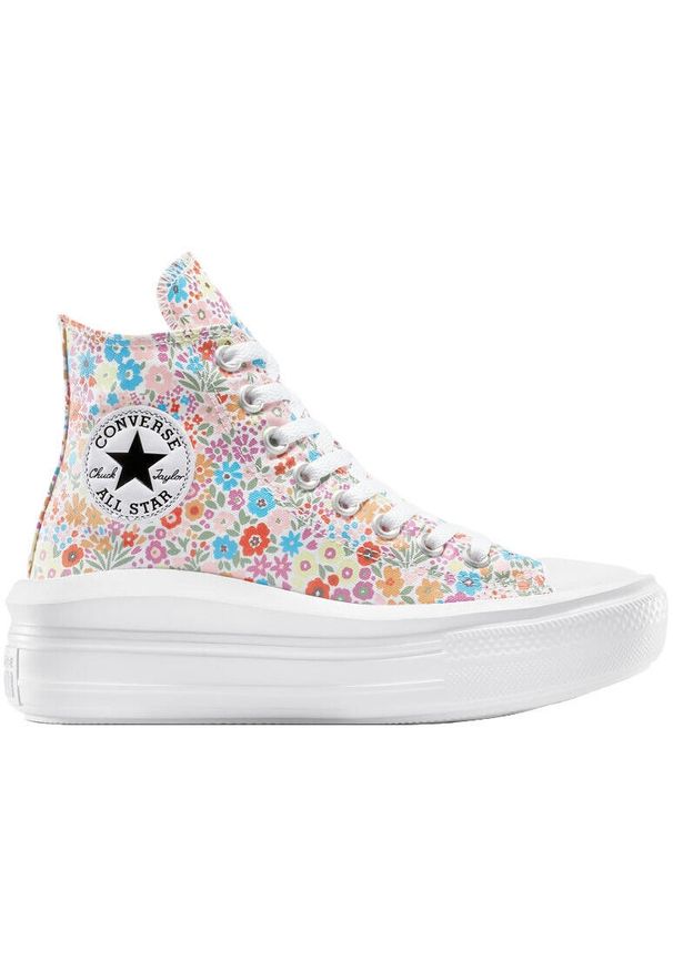 Adidasy Converse Chuck Taylor All Star Move Platform Mini, Dla obu płci. Kolor: wielokolorowy. Materiał: materiał. Obcas: na platformie. Model: Converse All Star. Sport: fitness