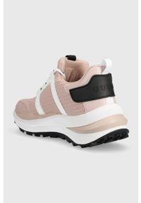 Guess sneakersy KADINN kolor różowy FL7KAD FAB12. Zapięcie: sznurówki. Kolor: różowy. Materiał: guma. Obcas: na platformie #3