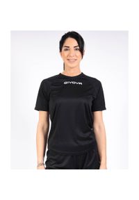 Koszulka dla dzieci Givova One. Kolor: czarny. Materiał: poliester. Sport: fitness, piłka nożna #1