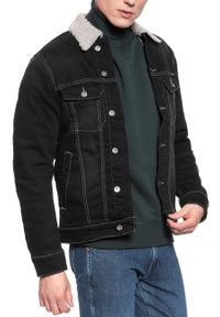 Mustang - MUSTANG New York Shearling MĘSKA KURTKA PRZEJŚCIOWA DENIM BLACK 1008509 4000 982. Materiał: jeans, denim #4