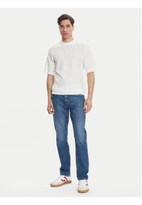 BOSS Sweter Kencel 50545678 Biały Regular Fit. Kolor: biały. Materiał: syntetyk