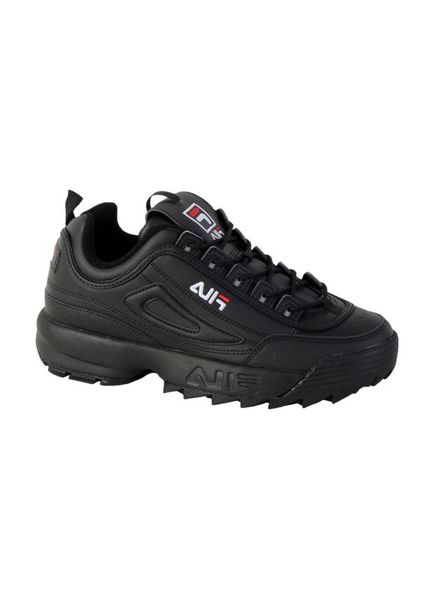 Buty do chodzenia męskie Fila Disruptor Low. Zapięcie: sznurówki. Kolor: czarny. Materiał: syntetyk, tkanina, materiał. Szerokość cholewki: normalna. Sport: turystyka piesza