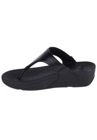 Japonki FitFlop Lulu W I88-001 czarne. Kolor: czarny. Materiał: skóra, guma. Sezon: lato #5