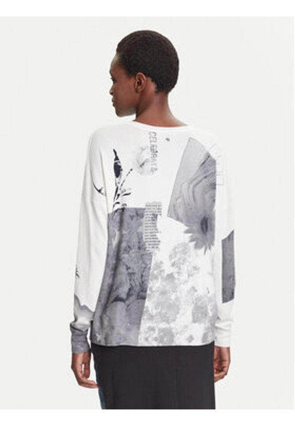 Desigual Sweter Gotemburgo 25WWJF15 Szary Regular Fit. Kolor: szary. Materiał: wiskoza