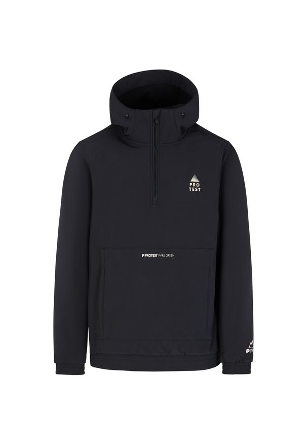 Protest - Kurtka snowboardowa kangurka z kapturem męska PROTEST Prtgalaxy. Typ kołnierza: kaptur. Kolor: czarny. Sezon: zima. Sport: snowboard