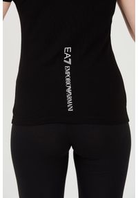 EA7 Emporio Armani - EA7 Czarny damski t-shirt, Rozmiar L. Kolor: czarny #4