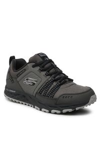 skechers - Skechers Półbuty Escape Plan 51591/CCBK Szary. Kolor: szary. Materiał: skóra