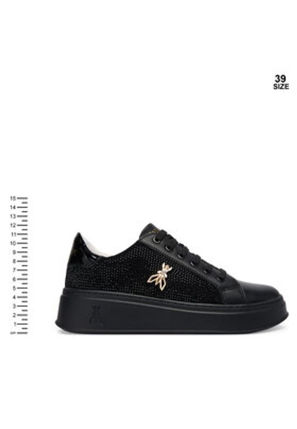 Patrizia Pepe Sneakersy PPJ904.31 Czarny. Kolor: czarny. Materiał: skóra