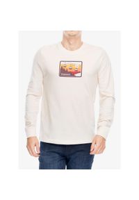Bluza bez kaptura męska Smartwool Gondola Ride Graphic Long Sleeve Tee. Typ kołnierza: bez kaptura. Kolor: beżowy. Długość rękawa: długi rękaw