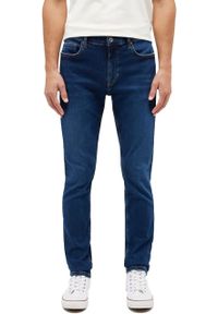 Mustang - Męskie Spodnie Jeansowe MUSTANG Frisco Skinny Denim Blue 1014855 5000 884