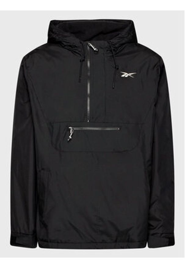 Reebok Kurtka anorak Vector HG8932 Czarny Relaxed Fit. Kolor: czarny. Materiał: syntetyk