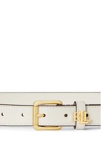 Lauren Ralph Lauren - LAUREN RALPH LAUREN Pasek 412968763010 Biały. Kolor: biały. Materiał: skóra #3