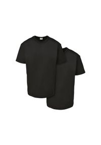 Urban Classics - T-shirt Męski Organiczna Bawełna Basic 2pak. Kolor: czarny, wielokolorowy, brązowy, zielony. Materiał: bawełna #1