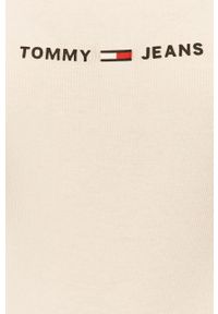 Tommy Jeans - Top. Okazja: na co dzień. Kolor: biały. Materiał: bawełna, poliester, dzianina, elastan. Wzór: nadruk. Styl: casual #6