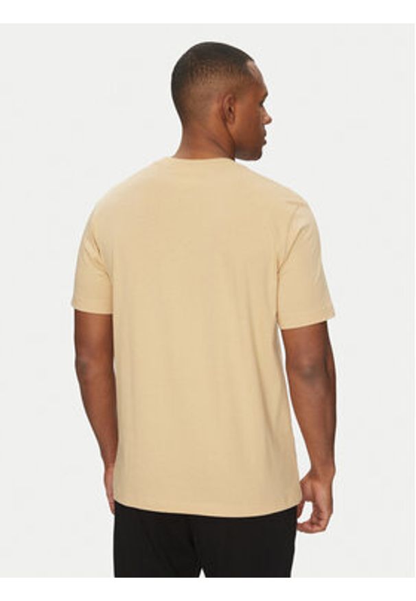 Champion T-Shirt 220256 Beżowy Regular Fit. Kolor: beżowy. Materiał: bawełna