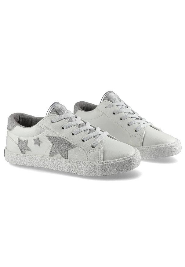 Big-Star - Białe Trampki Big Star Dziecięce Wygodne Obuwie. Okazja: na uczelnię. Zapięcie: rzepy. Kolor: biały. Materiał: skóra ekologiczna, materiał, guma. Szerokość cholewki: normalna