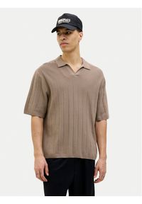 Jack & Jones Sweter Varenna 12272578 Beżowy Relaxed Fit. Kolor: beżowy. Materiał: bawełna #1