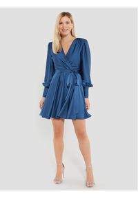 Swing Sukienka koktajlowa 5AE05300 Granatowy Regular Fit. Kolor: niebieski. Materiał: syntetyk. Styl: wizytowy