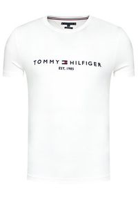 TOMMY HILFIGER - Tommy Hilfiger T-Shirt Core Logo Tee MW0MW11465 Biały Regular Fit. Kolor: biały. Materiał: bawełna #3