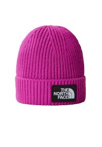 Czapka The North Face Logo Box Beanie 0A3FJX1I71 - różowa. Kolor: różowy. Materiał: akryl. Wzór: aplikacja. Styl: klasyczny