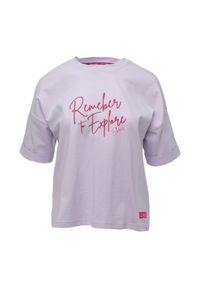 Elbrus - T-shirt Damski Hillevi. Kolor: różowy, wielokolorowy, fioletowy