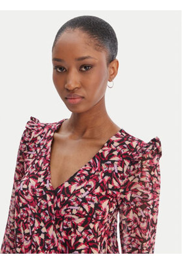 Morgan Bluzka 261-TIBLOO Różowy Slim Fit. Kolor: różowy. Materiał: syntetyk
