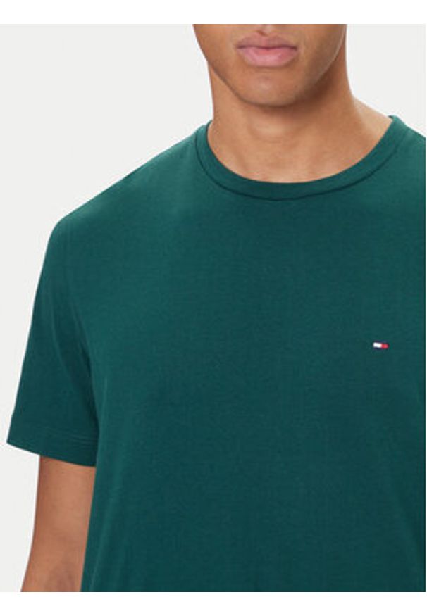 TOMMY HILFIGER - Tommy Hilfiger T-Shirt Ess Seasonal MW0MW39995 Zielony Regular Fit. Kolor: zielony. Materiał: bawełna