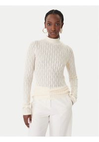 Patrizia Pepe Sweter 8K0368/K307-W409 Beżowy Regular Fit. Kolor: beżowy. Materiał: syntetyk #1