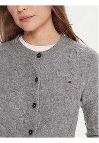 TOMMY HILFIGER - Tommy Hilfiger Kardigan WW0WW47463 Szary Regular Fit. Kolor: szary. Materiał: wełna #2