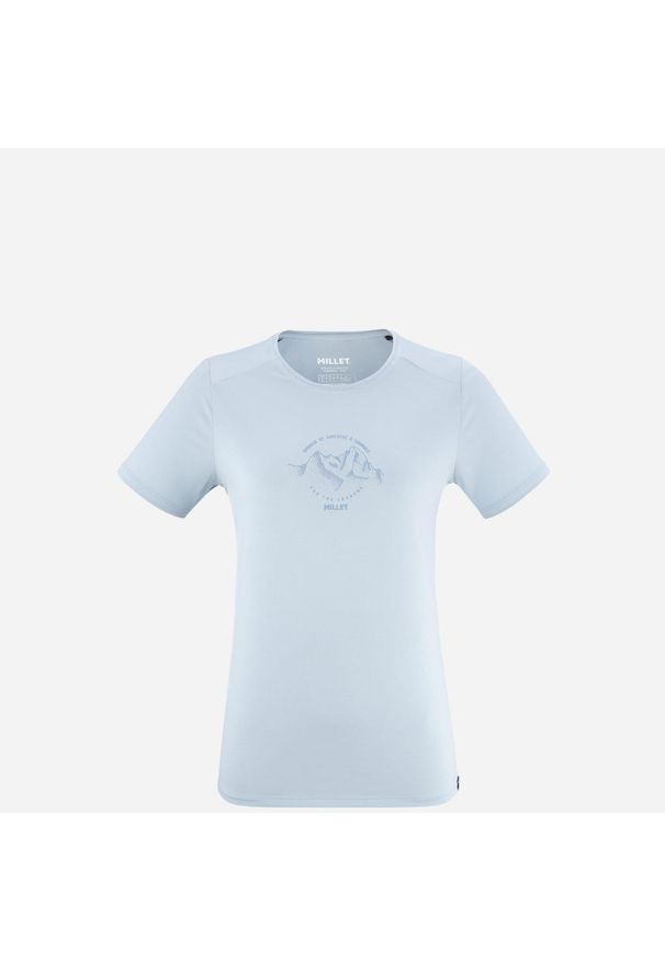 Koszulka damska z krótkim rękawem Millet Ubic Light Ts Ss W active Fit. Kolor: niebieski. Materiał: tkanina, mesh. Długość rękawa: krótki rękaw. Długość: krótkie. Sport: turystyka piesza