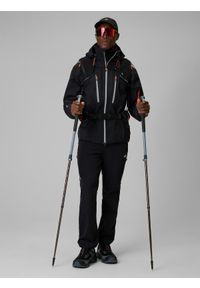4f - 4F Kurtka trekkingowa membrana 20000 męska - czarna L. Kolor: czarny. Materiał: tkanina, materiał. Długość: długie #2