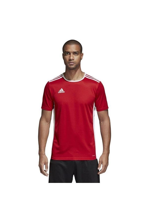 Adidas - Koszulka piłkarska męska adidas Entrada 18 Jersey. Kolor: wielokolorowy, biały, czerwony. Materiał: jersey. Sport: piłka nożna