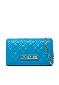 Love Moschino - LOVE MOSCHINO Torebka JC4079PP0OLA0702 Turkusowy. Kolor: turkusowy. Materiał: skórzane #4