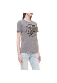 Koszulka turystyczna damska Superdry Time Real Lace Entry. Kolor: szary. Materiał: bawełna, poliester. Wzór: nadruk #1