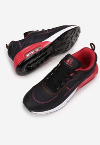 Renee - Czarno-Czerwone Sneakersy Qinerris. Okazja: na co dzień. Zapięcie: sznurówki. Kolor: czarny. Materiał: materiał, guma. Szerokość cholewki: normalna. Wzór: napisy, aplikacja #5