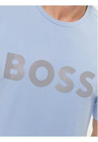 BOSS - Boss T-Shirt Tee 8 50501195 Błękitny Regular Fit. Kolor: niebieski. Materiał: bawełna #5