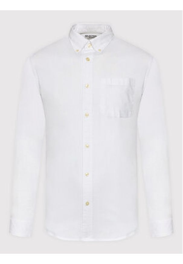 Selected Homme Koszula Rick 16077359 Biały Regular Fit. Kolor: biały. Materiał: bawełna