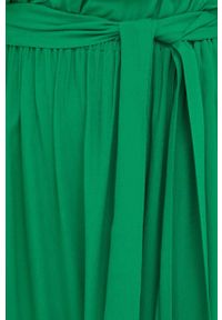 Pinko sukienka kolor zielony maxi rozkloszowana. Kolor: zielony. Materiał: tkanina. Typ sukienki: rozkloszowane. Długość: maxi #4