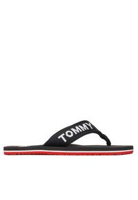 Tommy Jeans Japonki Flip Flop Logo Tape EM0EM01147 Czarny. Kolor: czarny. Materiał: materiał #3