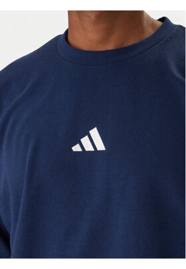 Adidas - adidas Bluza Essentials Feel Cozy JE3792 Granatowy Regular Fit. Kolor: niebieski. Materiał: bawełna