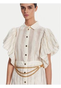 Fracomina Sukienka koszulowa FS25SD3003W403Q7 Biały Regular Fit. Kolor: biały. Materiał: bawełna. Typ sukienki: koszulowe #4