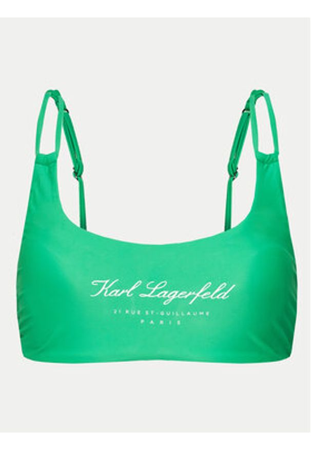 Karl Lagerfeld - KARL LAGERFELD Góra od bikini 241W2205 Zielony. Kolor: zielony. Materiał: syntetyk
