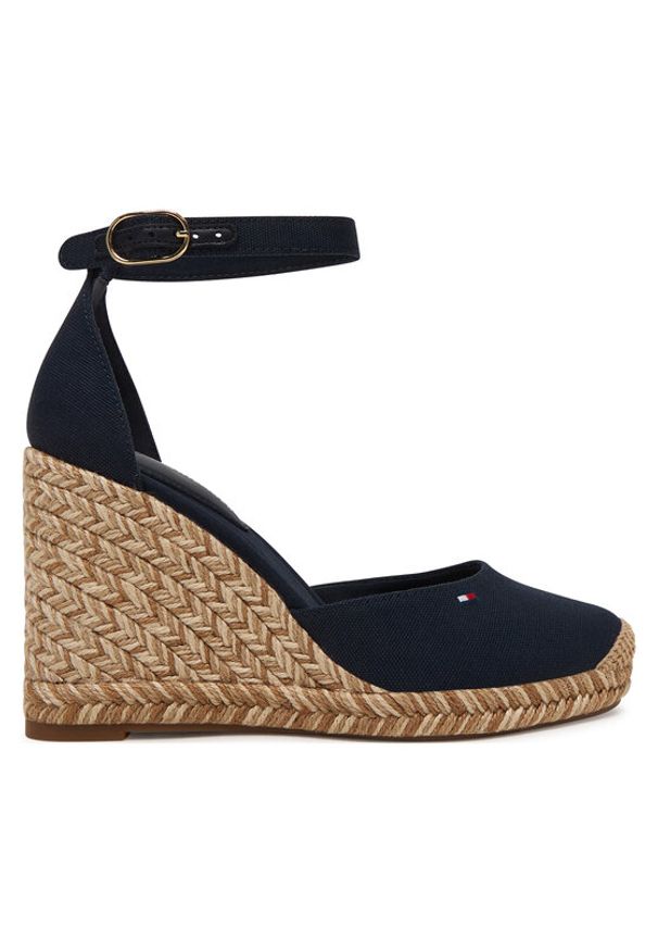 TOMMY HILFIGER - Tommy Hilfiger Espadryle Wedge FW0FW09225 Granatowy. Kolor: niebieski. Materiał: materiał