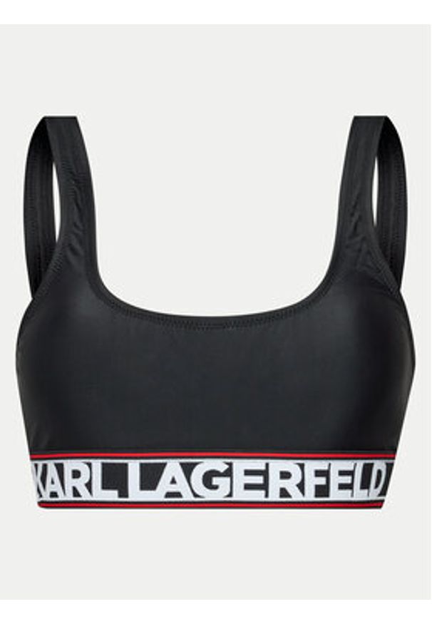 Karl Lagerfeld - KARL LAGERFELD Góra od bikini 240W2221 Czarny. Kolor: czarny. Materiał: syntetyk