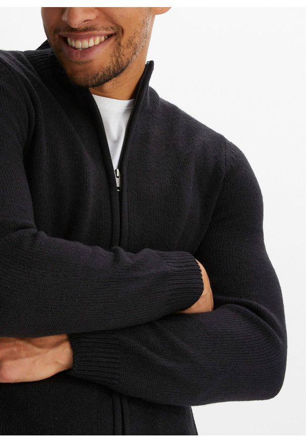 bonprix - Cienki kardigan. Typ kołnierza: kołnierzyk stójkowy. Kolor: czarny