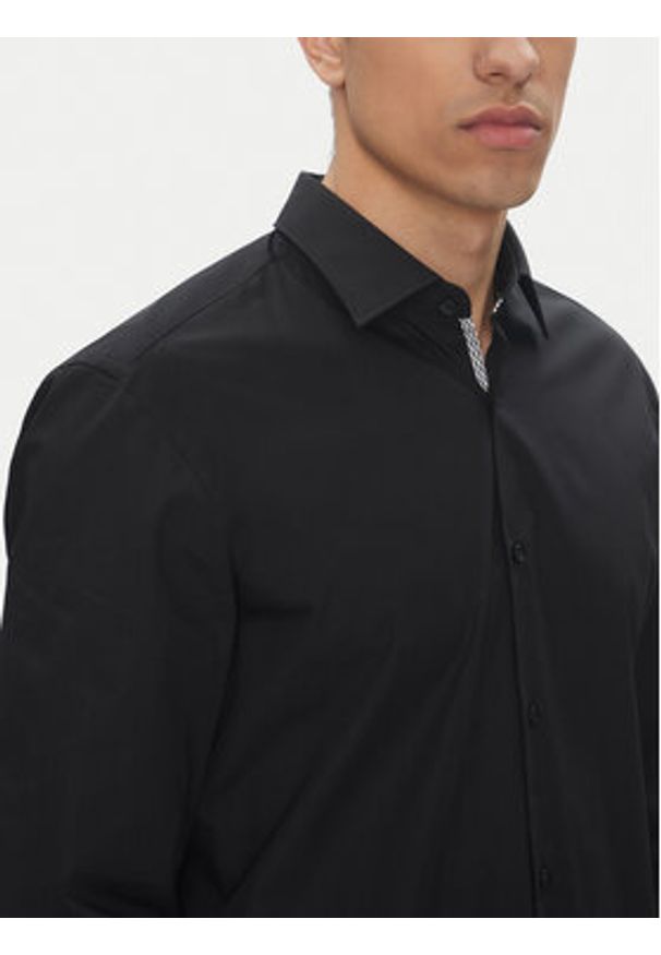 Hugo - HUGO Koszula Koey 50544922 Czarny Slim Fit. Kolor: czarny. Materiał: bawełna