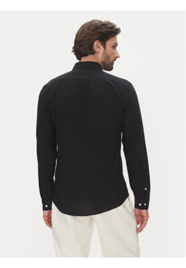 Lindbergh Koszula 30-203344B Czarny Relaxed Fit. Kolor: czarny. Materiał: bawełna