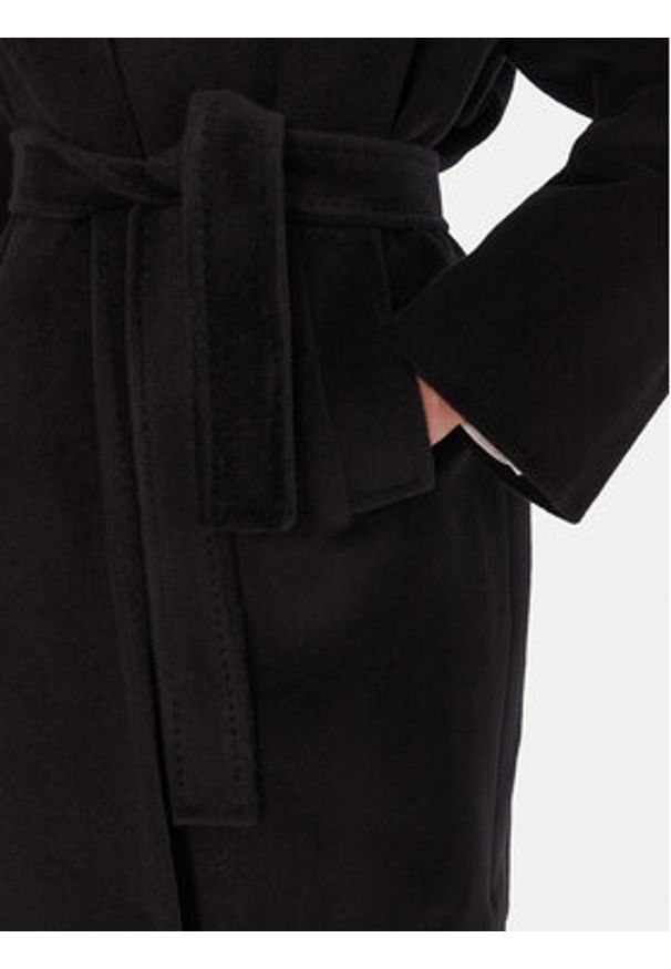 Marella Płaszcz wełniany Scherzo 2523016102 Czarny Regular Fit. Kolor: czarny. Materiał: wełna