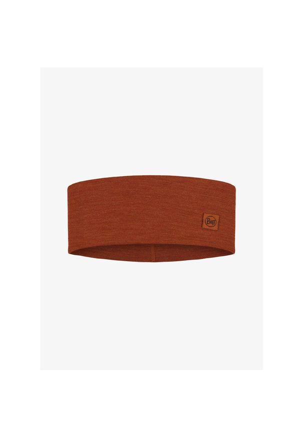Opaska na głowę Buff Merino Wide Headband - solid cinnamon. Kolor: czerwony, wielokolorowy, brązowy. Materiał: wełna. Styl: sportowy