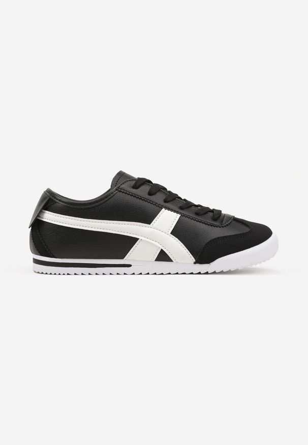 Born2be - Czarne Sneakersy w Stylu Klasycznych Tenisówek Dellasia. Okazja: na co dzień. Kolor: czarny. Materiał: jeans. Szerokość cholewki: normalna. Sezon: lato, wiosna